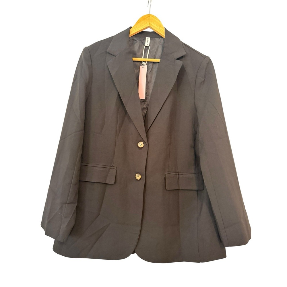 Casley Lamiit Black Button Up Blazer Size Medium M Corporate Business Casual NWT